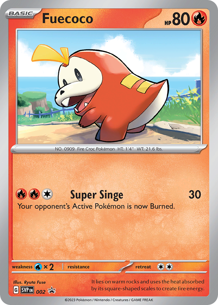 Fuecoco 2 Scarlet & Violet Black Star Promos Pokémon card