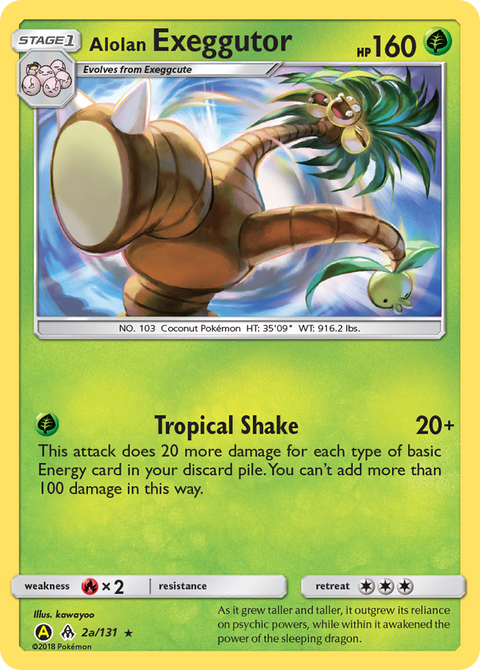 Alolan Exeggutor 2a Forbidden Light Pokémon card