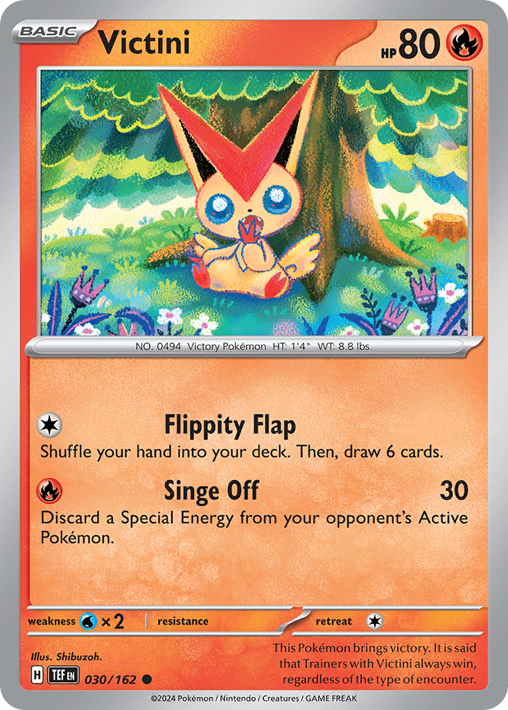 Victini 30 Temporal Forces Pokémon card