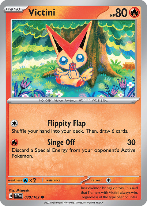 Victini 30 Temporal Forces Pokémon card