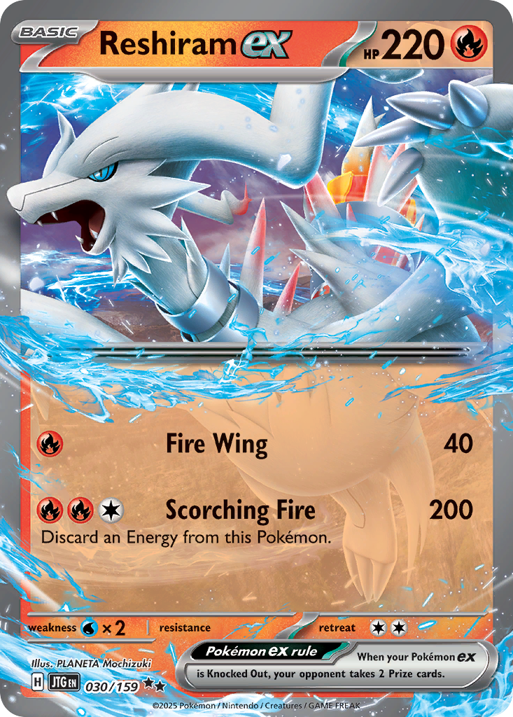 Reshiram ex 30 Journey Together Pokémon card