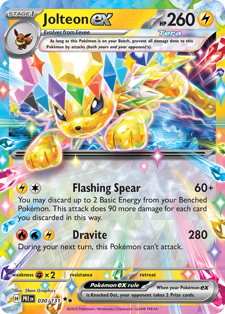 Jolteon ex 30 Prismatic Evolutions Pokémon card