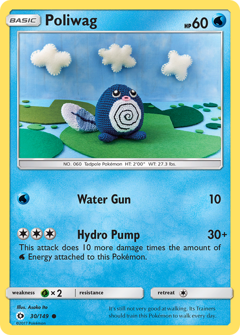 Poliwag 30 Sun & Moon Pokémon card