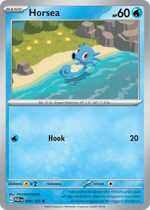 Horsea 30 Paradox Rift Pokémon card