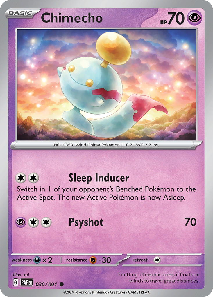 Chimecho 30 Paldean Fates Pokémon card
