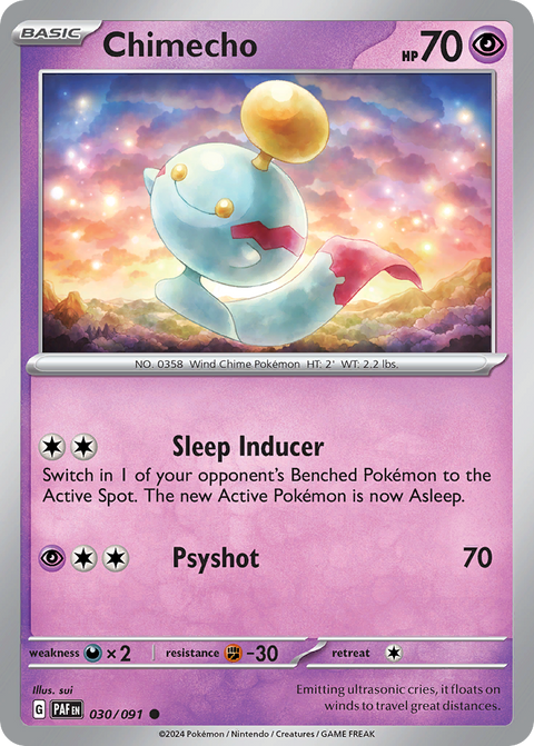Chimecho 30 Paldean Fates Pokémon card
