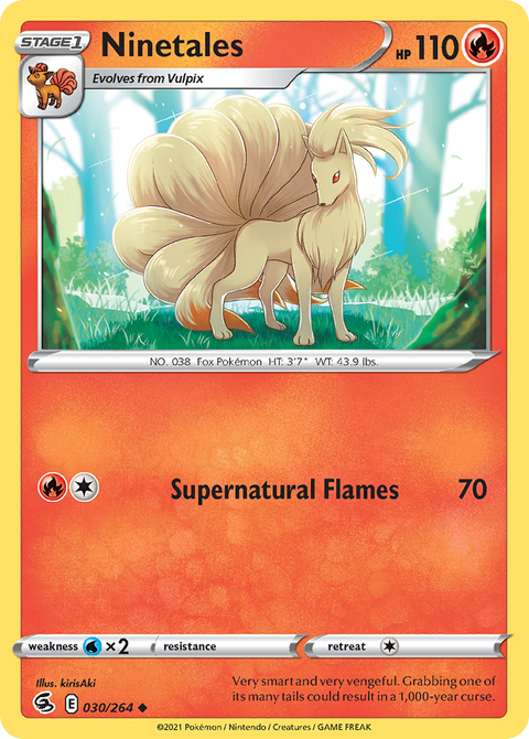 Ninetales 30 Fusion Strike Pokémon card