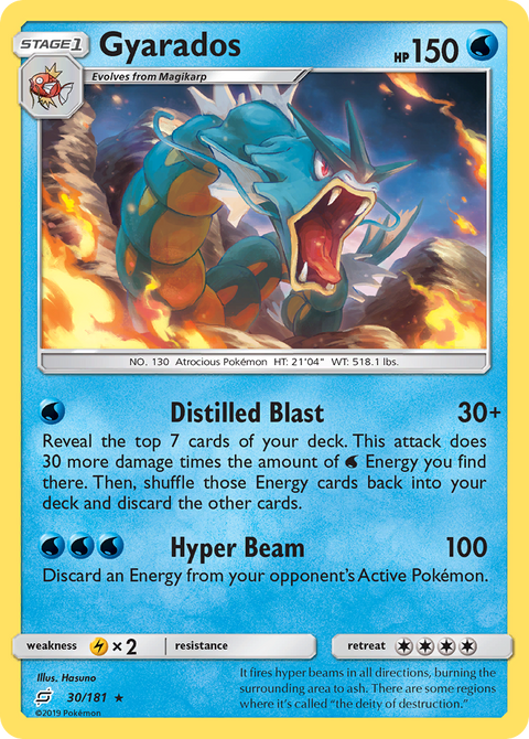 Gyarados 30 Team Up Pokémon card