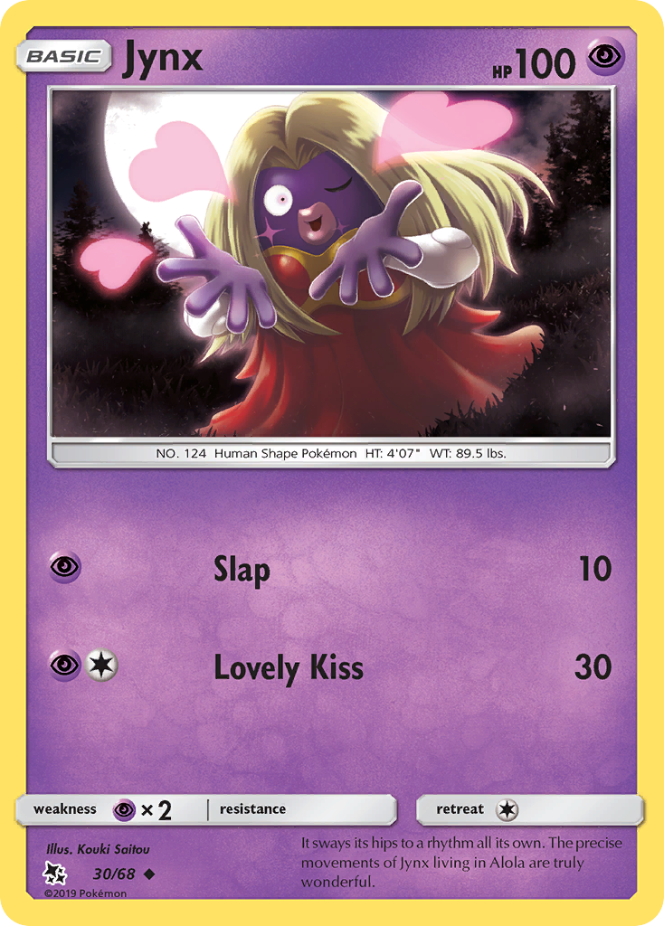 Jynx 30 Hidden Fates Pokémon card
