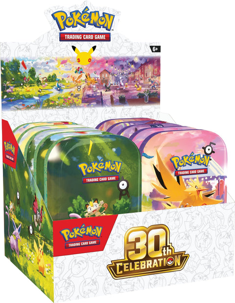 Pokemon TCG: 30th Celebration - SEALED Mini Tin Case (10 Tins)