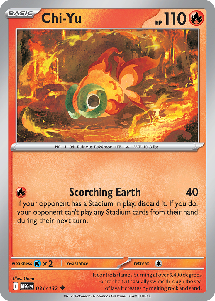 Chi-Yu 31 Mega Evolution Pokémon card