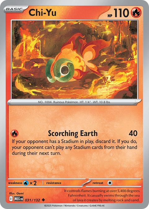 Chi-Yu 31 Mega Evolution Pokémon card