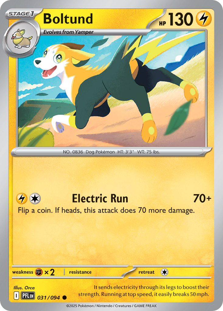 Boltund 31 Phantasmal Flames Pokémon card