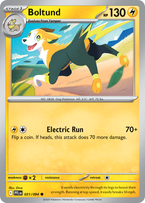 Boltund 31 Phantasmal Flames Pokémon card