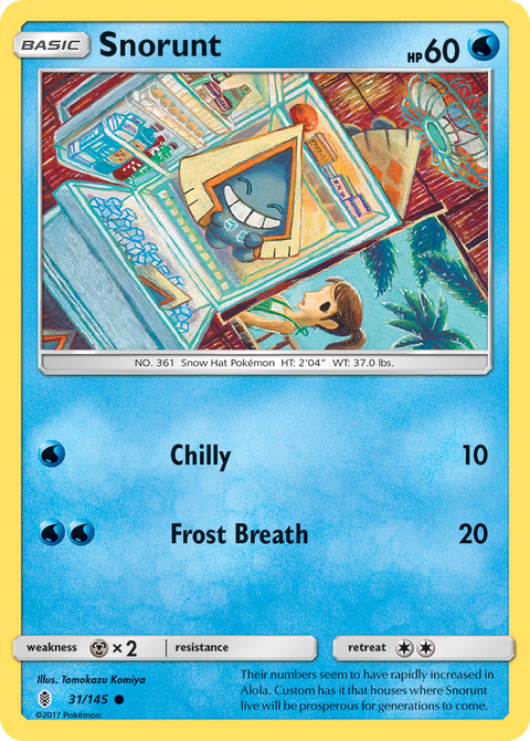 Snorunt 31 Guardians Rising Pokémon card