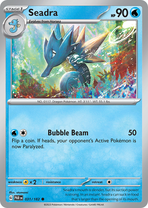 Seadra 31 Paradox Rift Pokémon card