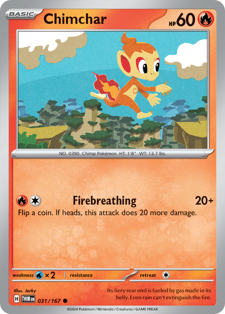 Chimchar 31 Twilight Masquerade Pokémon card
