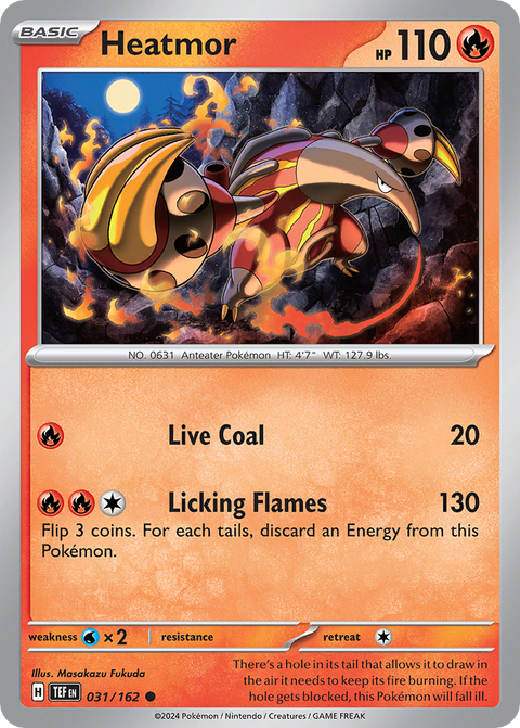 Heatmor 31 Temporal Forces Pokémon card