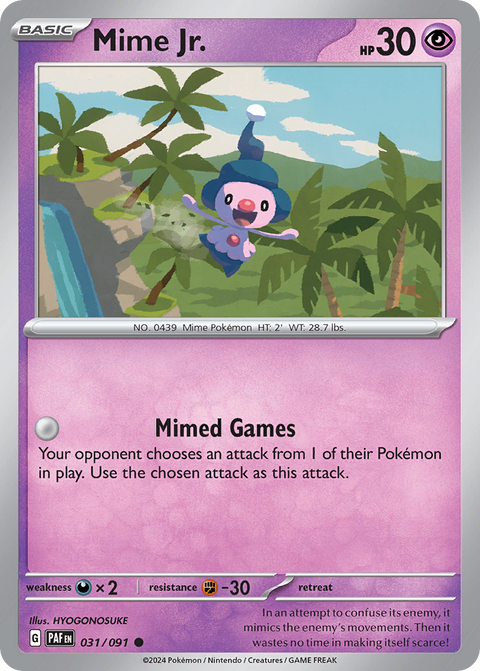 Mime Jr. 31 Paldean Fates Pokémon card