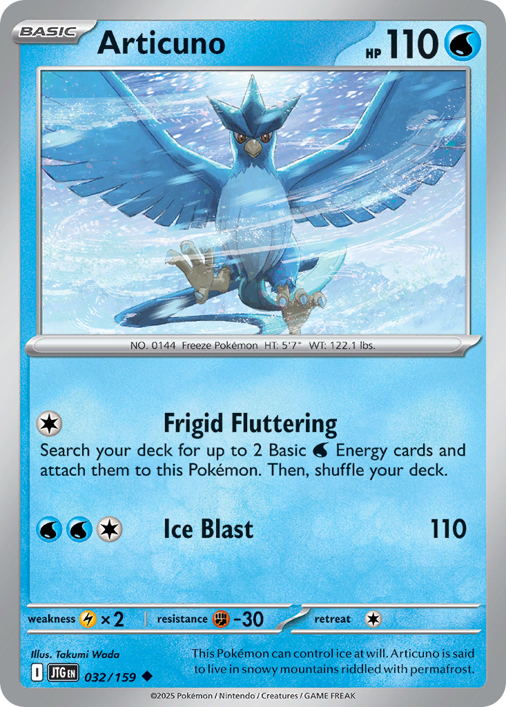 Articuno 32 Journey Together Pokémon card