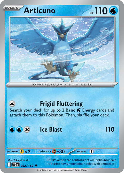 Articuno 32 Journey Together Pokémon card