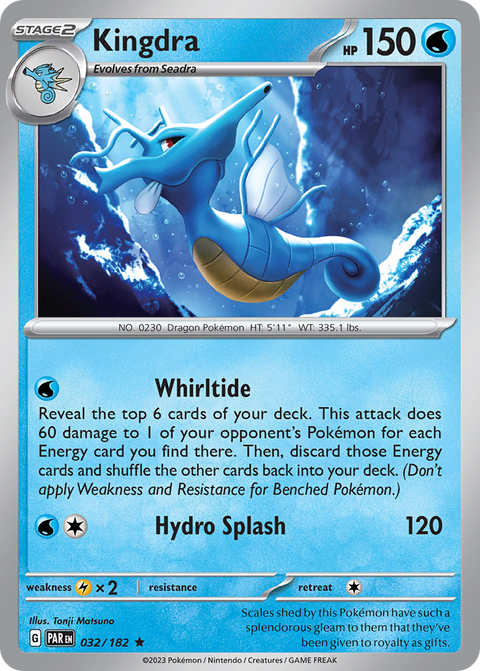 Kingdra 32 Paradox Rift Pokémon card