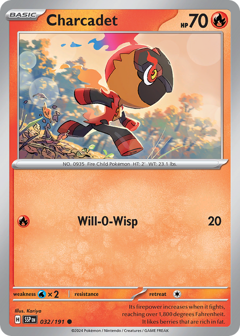 Charcadet 32 Surging Sparks Pokémon card