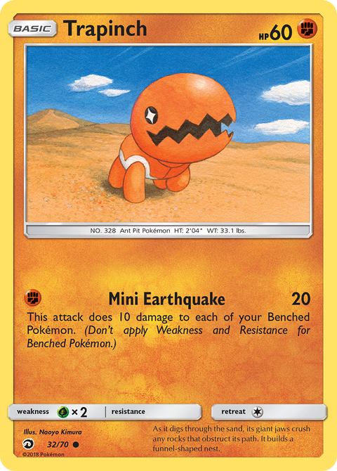Trapinch 32 Dragon Majesty Pokémon card