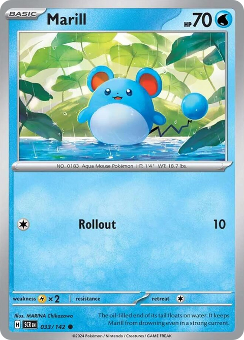 Marill 33 Stellar Crown Pokémon card