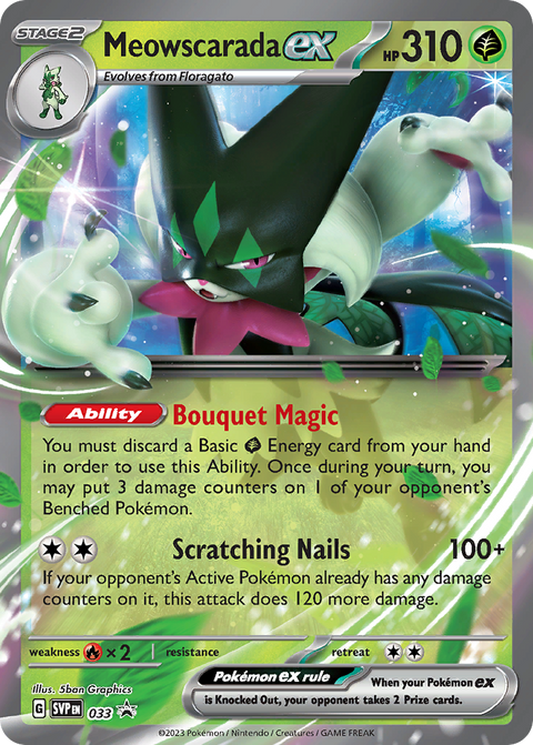 Meowscarada ex 33 Scarlet & Violet Black Star Promos Pokémon card