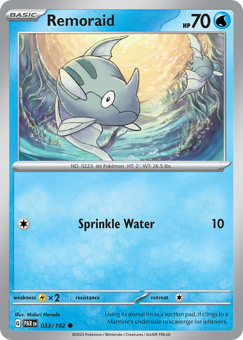 Remoraid 33 Paradox Rift Pokémon card