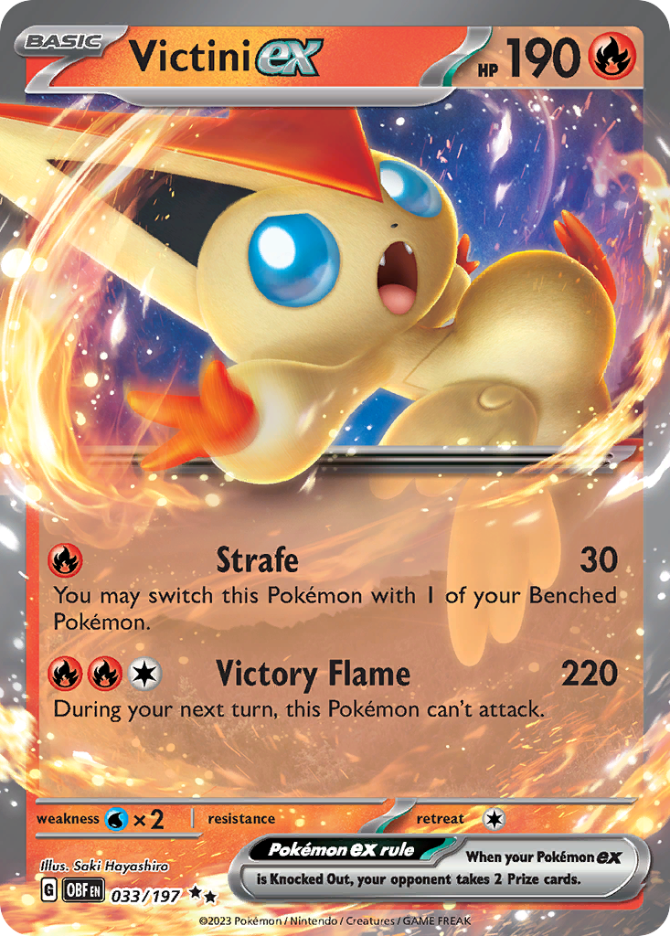 Victini ex 33 Obsidian Flames Pokémon card