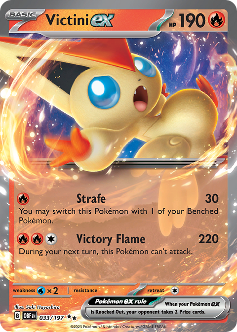 Victini ex 33 Obsidian Flames Pokémon card