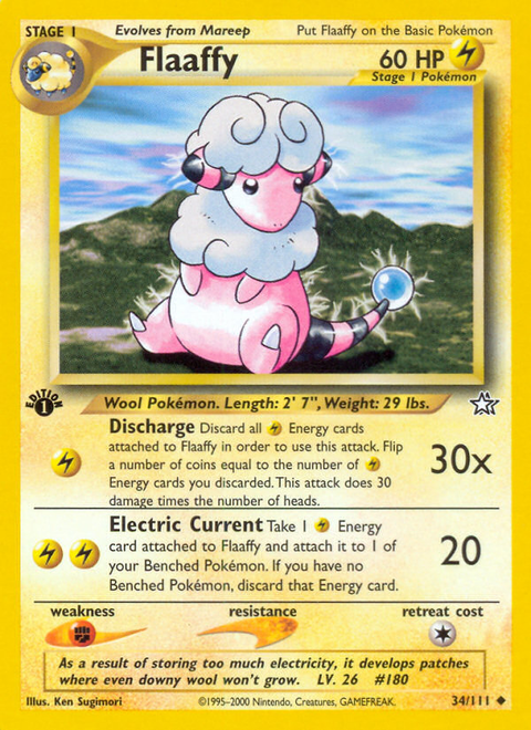 Flaaffy 34 Neo Genesis Pokémon card