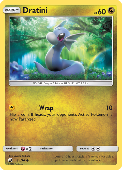 Dratini 34 Dragon Majesty Pokémon card