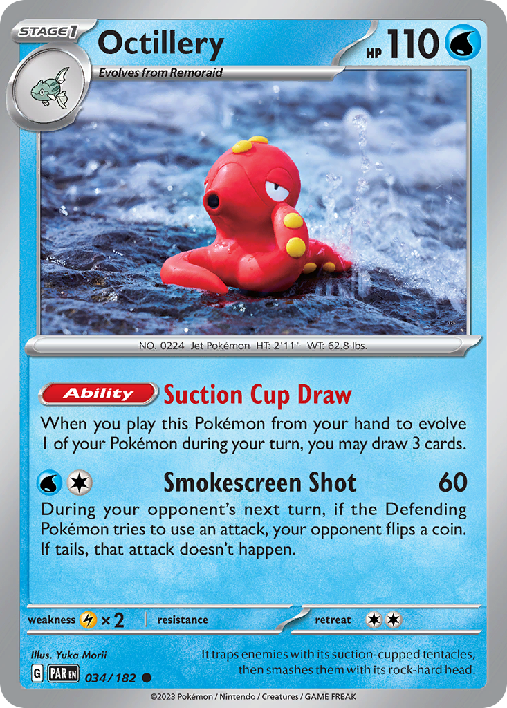Octillery 34 Paradox Rift Pokémon card