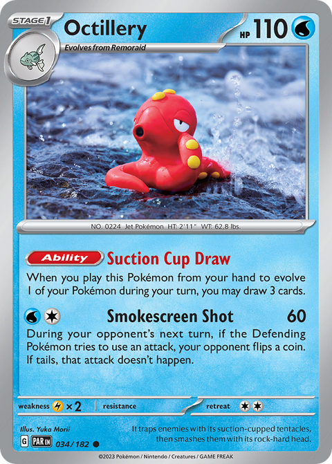 Octillery 34 Paradox Rift Pokémon card