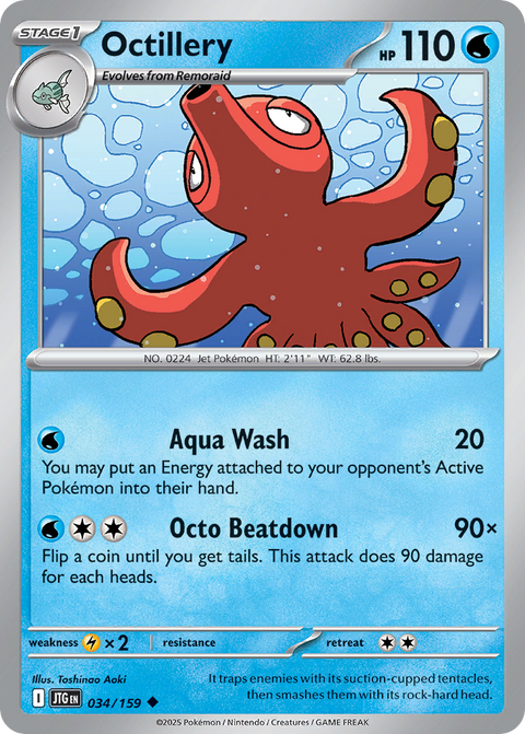 Octillery 34 Journey Together Pokémon card
