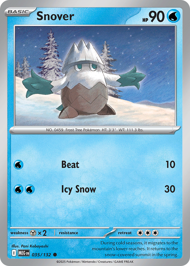 Snover 35 Mega Evolution Pokémon card