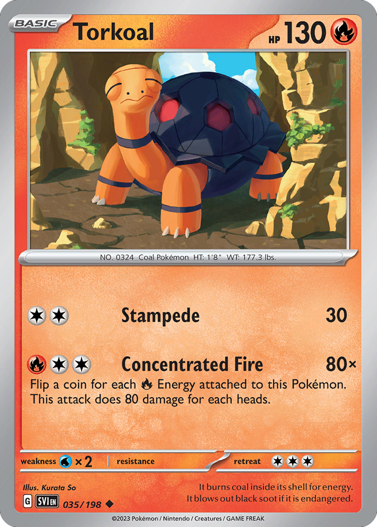 Torkoal 35 Scarlet & Violet Pokémon card