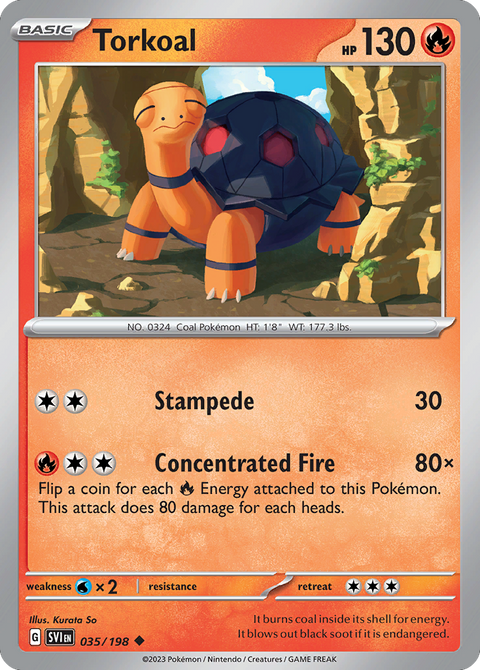 Torkoal 35 Scarlet & Violet Pokémon card