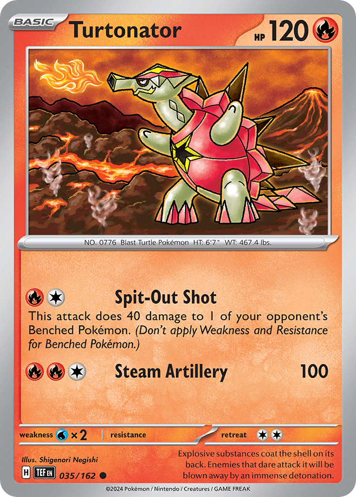Turtonator 35 Temporal Forces Pokémon card