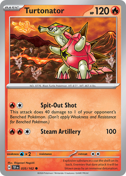 Turtonator 35 Temporal Forces Pokémon card