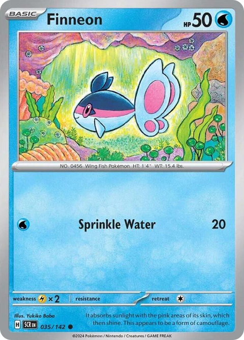 Finneon 35 Stellar Crown Pokémon card