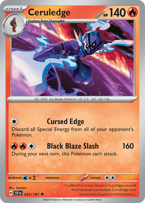Ceruledge 35 Surging Sparks Pokémon card