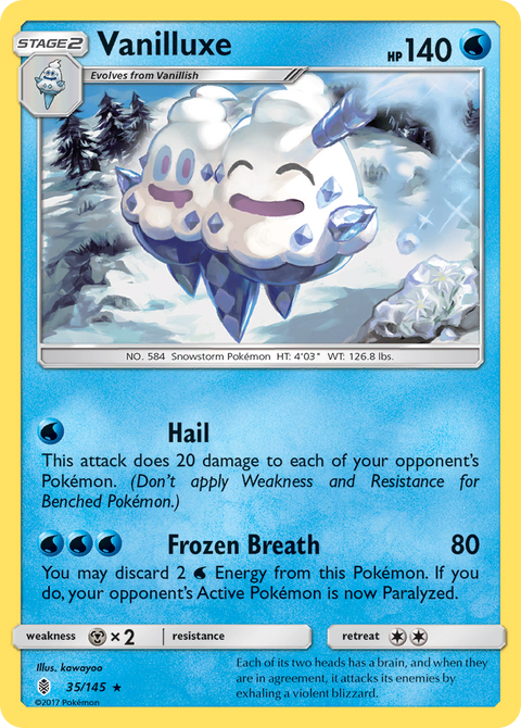 Vanilluxe 35 Guardians Rising Pokémon card