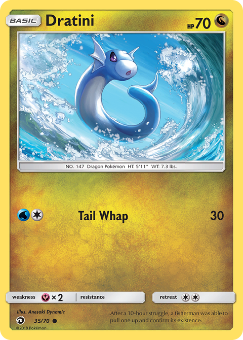 Dratini 35 Dragon Majesty Pokémon card