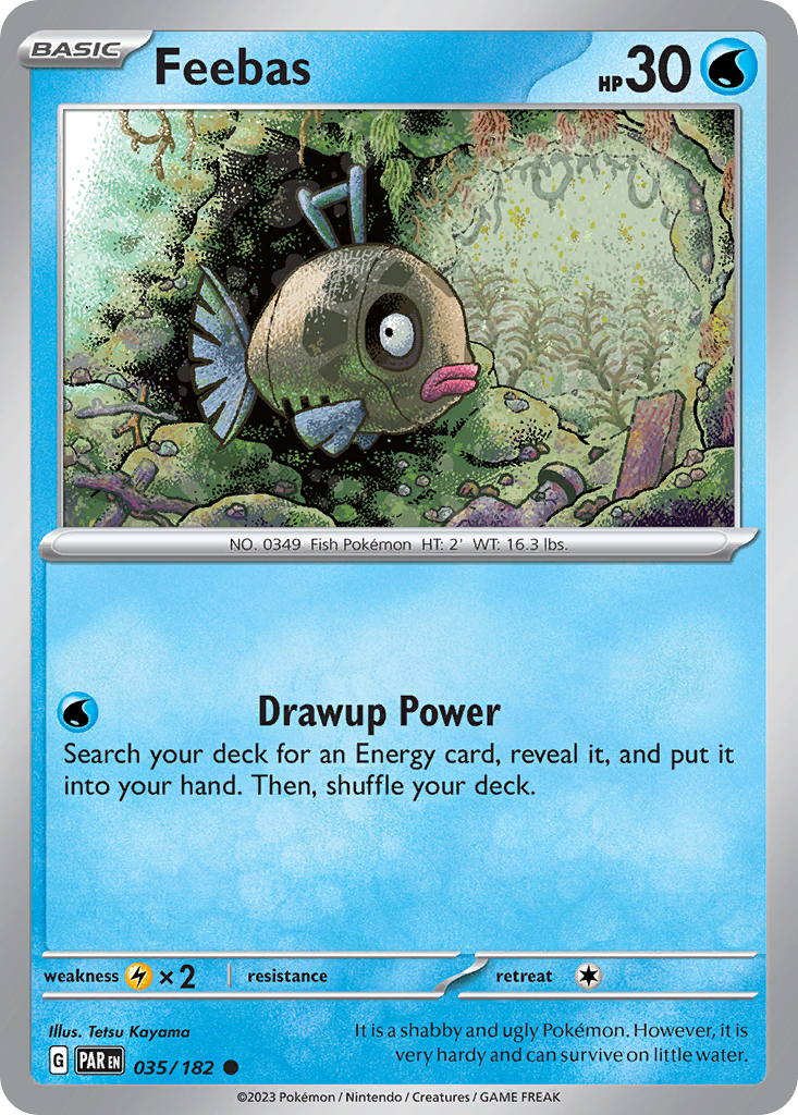 Feebas 35 Paradox Rift Pokémon card