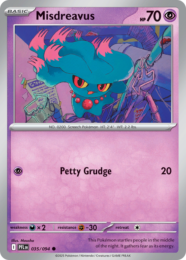 Misdreavus 35 Phantasmal Flames Pokémon card