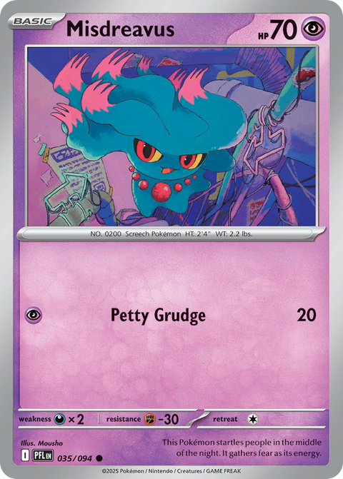 Misdreavus 35 Phantasmal Flames Pokémon card